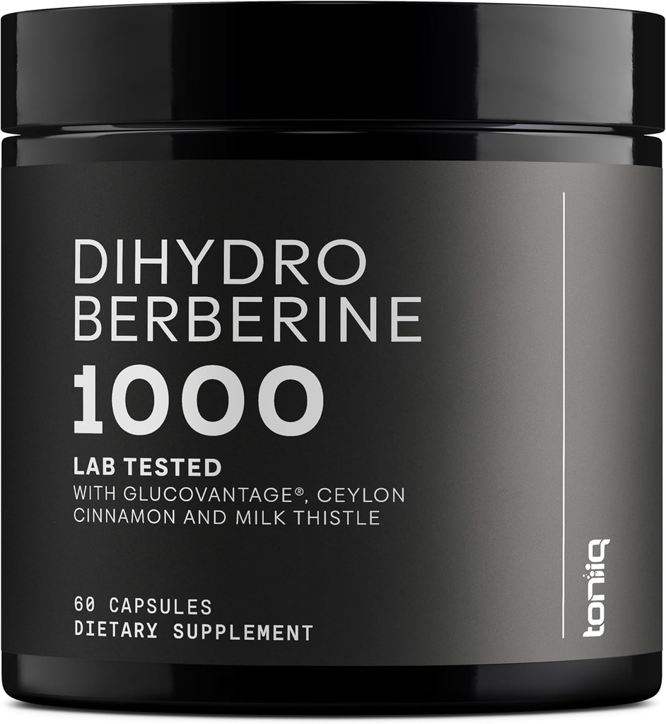 Dihydroberberine Supplement - Ultra High Potency 1,000mg Formula with GlucoVantage, 10:1 Ceylon Cinnamon & 50:1 Milk Thistle - Third-Party Lab Tested