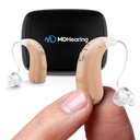 MDHearing ボルト OTC 高齢者のための補聴器, 医師設計充電式, 2 方向マイクロホン, 4 オーディオ設定, メガネと適合します。, デラックス充電器が含まれています...