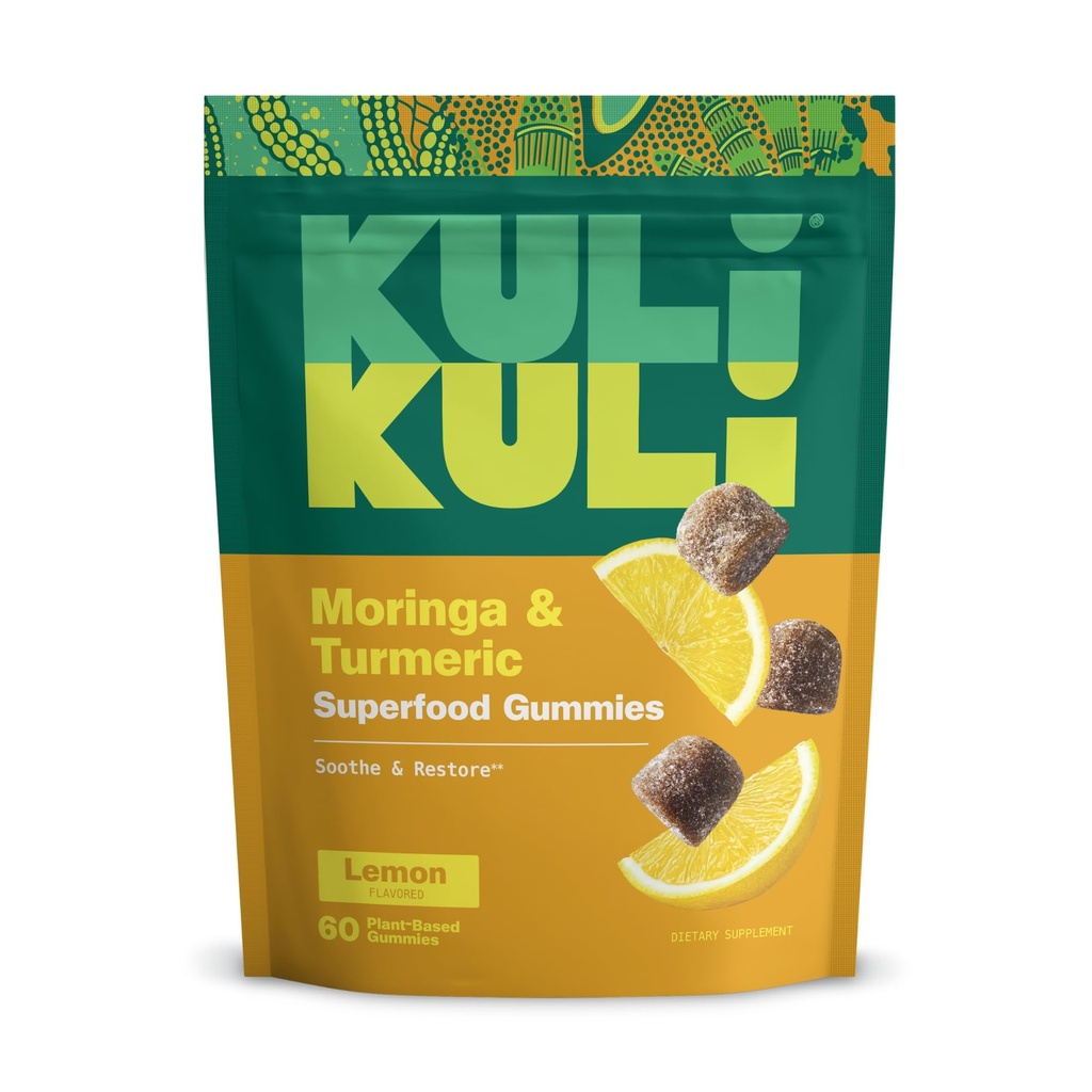 Kuli Kuliの超エネルギーのグミ - モリンガ、カフェインフリー自然エネルギーブースターとエネルギーサプリメント - 60非GMO、グルテンフリーモリンガミ