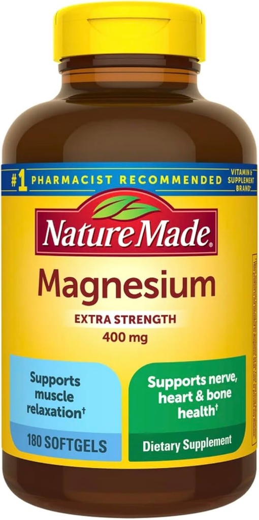 性質は余分強さのマグネシウム400のmg.、180のSoftgelsをなしました