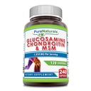 ピュアナチュラルグルコサミンコンドロイチン+ MSMサプリメント | 1850 Mg | 240カプセル | 非GMO | グルテンフリー | アメリカ製