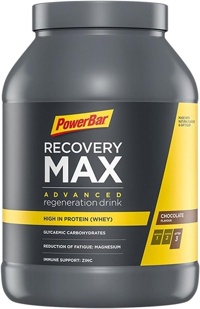 PowerBar, RecoveryMax, ドリンクミックス, チョコレート, ジャー, 13 サービング