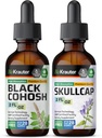 BIO KRAUTER ブラックコホッシュ Tincture 2 Fl. Oz. & Skullcap Tincture 2 Fl. Oz.