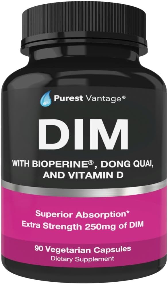 純粋な DIM の補足 250mg の Diindolylmethane プラスの BioPerine および Dong Quai - 女性および人のためのホルモンのバランス サポート、Menopause 及びエストロゲン サポート - 90 のベジタリアン カプセル