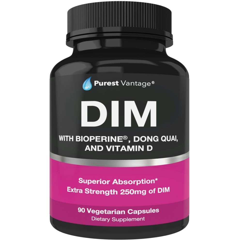 純粋な DIM の補足 250mg の Diindolylmethane プラスの BioPerine および Dong Quai - 女性および人のためのホルモンのバランス サポート、Menopause 及びエストロゲン サポート - 90 のベジタリアン カプセル