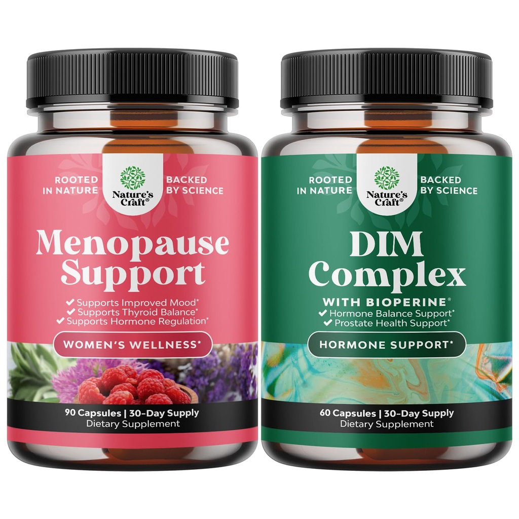 総合更年期サプリメントの束 - ホットフラッシュ救済 - Dong Quai Vitex Chaste Berry and Black Cohosh and Pure DIM with Bioperine - Diindolylmethane テストステロンコンプレックス with Broccoli Florets
