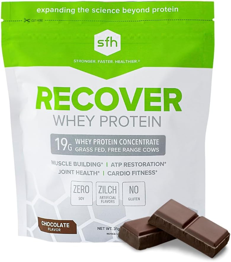 SFHは、ホエイプロテインパウダー(チョコレート)を回復します ポストワークアウトのためのグレートタスティンググラスフェッドウィー | オールナチュラル | ノーソイ、ノーグルテン、ノーRBST、ノー人工的な味(20サービングバッグ)