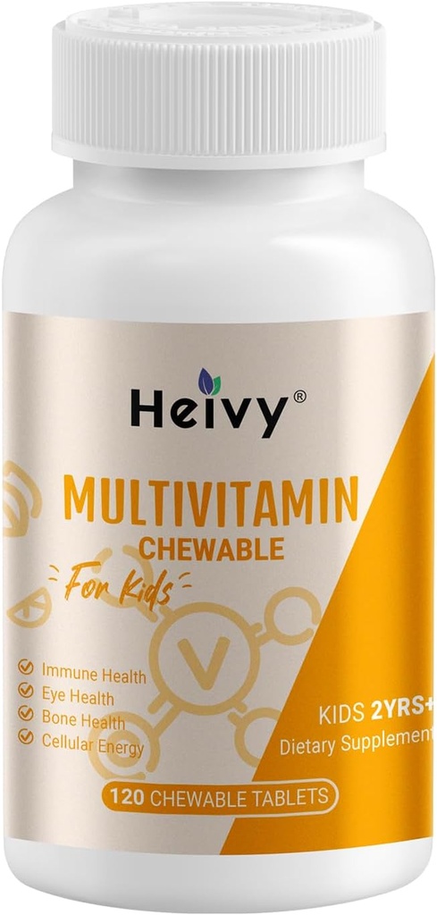 Heivy Toddlers Multivitamins、子供のChewableビタミンD3、C、ビタミンB12、B6、ビタミンA、E及び免疫サポートおよび健康のための亜鉛、120のChewableタブレット