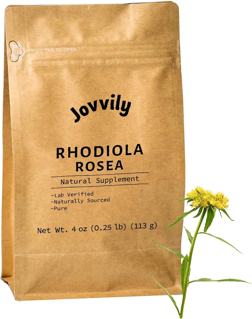 Rhodiola Roseaパウダー - 4oz - ゴールデンルート - 非GMO - ナチュラルサプリメント
