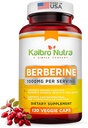 Kaibro Nutra Berberineの補足1000mgの免疫システム、ブドウ糖サポート、循環及び消化管の健康、ビーガン及びグルテンフリー、120のカプセル
