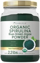Carlyle Organic Spirulina Powder 2.2 lbs | ブルーグリーン藻 | 8g Spirulina per サービング | ヴィーガン・非GMO・グルテンフリーサプリメント