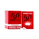 RUN GUMシナモンエナジーガム50mgカフェインタウリン&B-ビタミンパーピース、24ピース(12パック)、2ピース= 1コーヒーまたはエナジードリンク、砂糖無料、ゼロカロリー