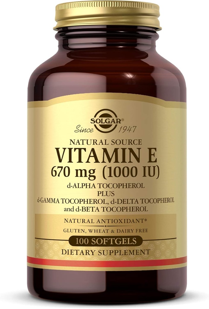 ソルガービタミンE 670 mg(1000 IU)、100の混合されたSoftgels - 自然な酸化防止剤、皮及び免疫システム サポート - 自然に出されたビタミンE -グルテンフリーの酪農場- 100のサービング