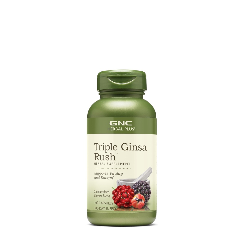 GNC の草のプラスの三重の Ginsa のラッシュは、Vitality およびエネルギー、100 カプセルを支えます
