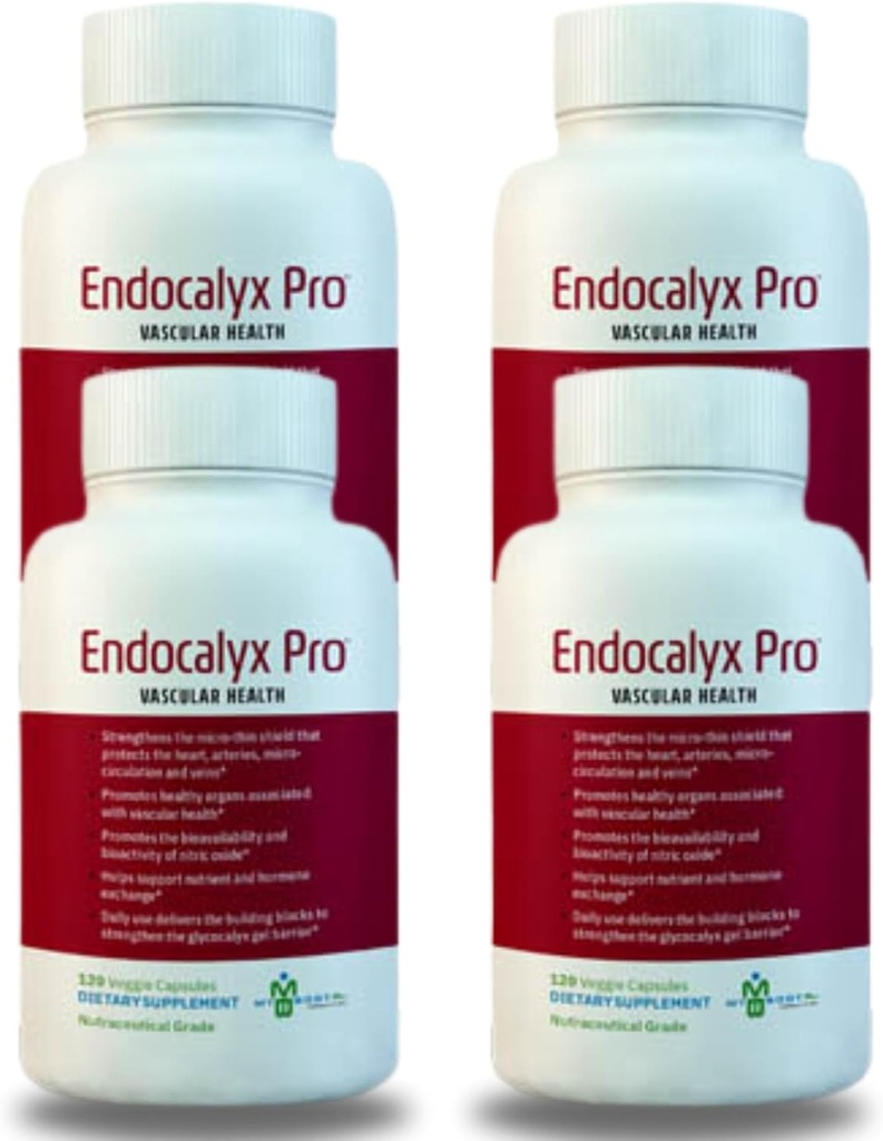 Endocalyx のプロ サプリメント – Endothelial Glycocalyx サポート 120 カプセル - 血管 & マイクロ循環の健康 – 臨床的に供給 – 特許取得 – ニトリオキサイド機能をサポート