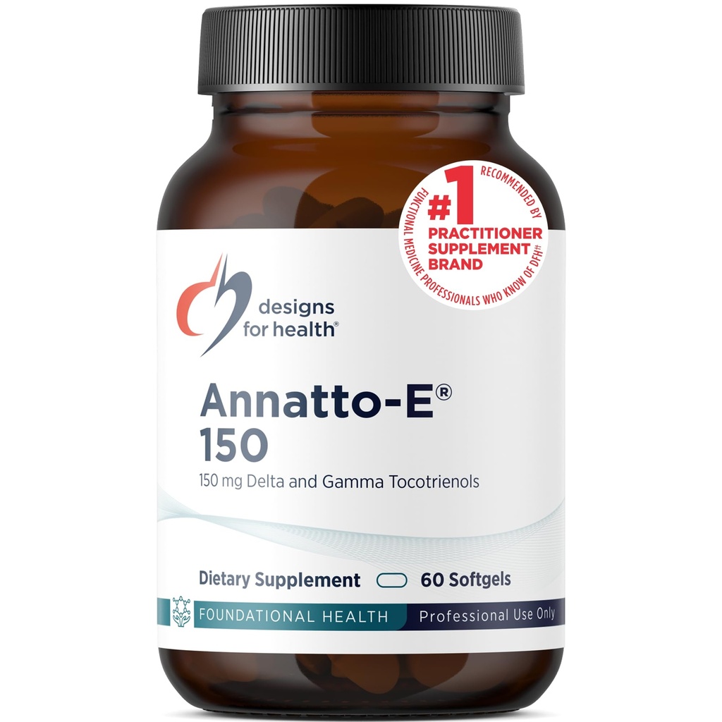 健康のための設計Annatto-E 150mg Tocotrienols-Delta + Gamma Tocotrienols-Cardiovascular、健康な老化+酸化防止サポート-非GMO (60 Softgels)
