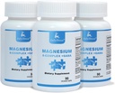 3本のびんのシックスフォールドのマグネシウムの複合体  マグネシウムのグリシナートの350mg、マレート、クエン酸塩、タウリン、酸化物、筋肉のためのL-threonate、Nerves、及びエネルギー、GABAの睡眠サポート 高い吸収性 ビーガン  90のカプセル
