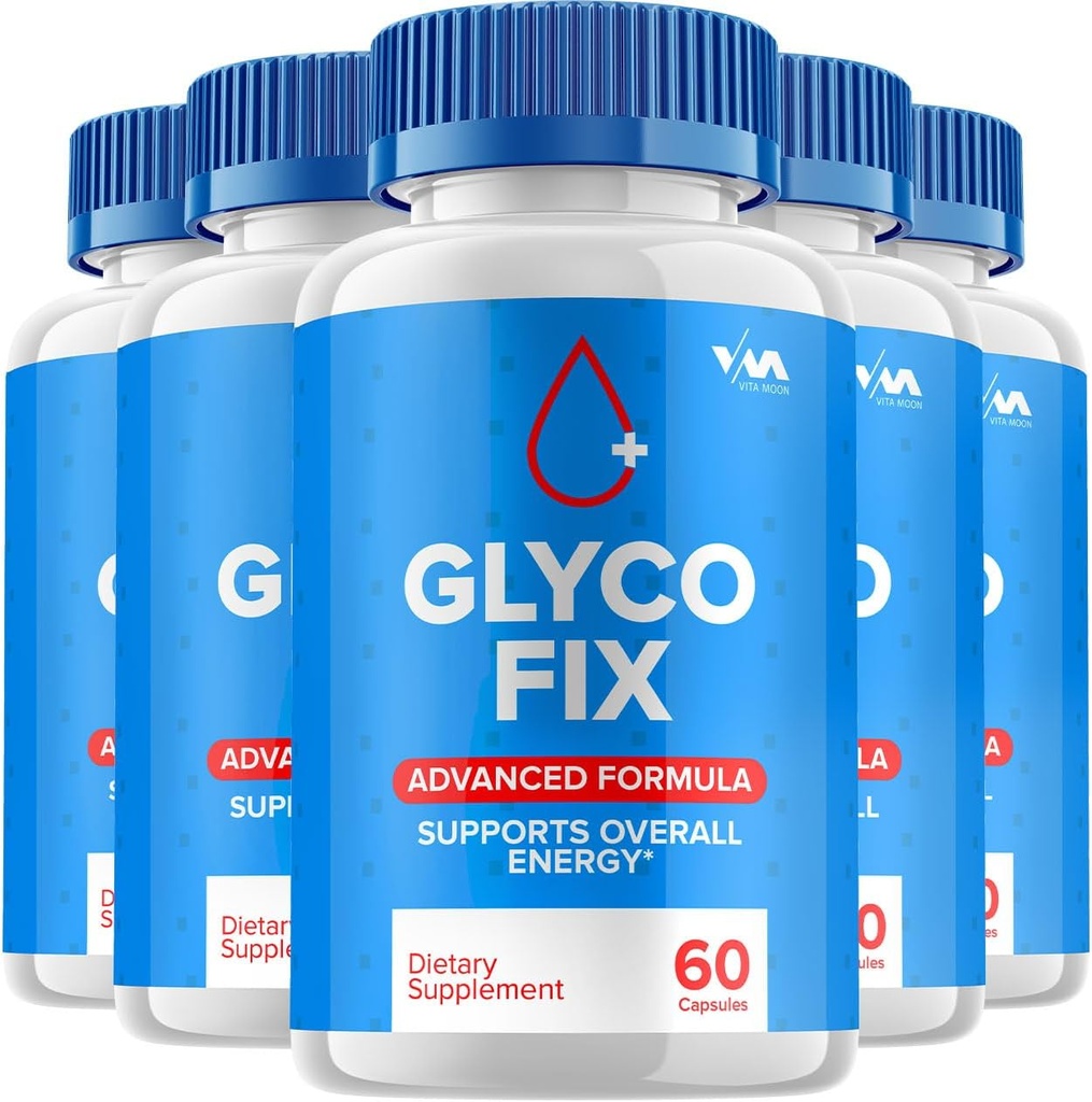 (5パック)Glyco Fixヘルシービタミンサポートサプリメント、Gluco Fixカプセル - 高度なフォーミュラGluco Fix、Glyco Fix最大強度レビュー、300カプセル