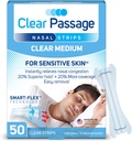 Nasal Strips Medium, Clear, 50 ct | Works Instantly to Improve Sleep, Reduce Snoring, & Relieve Nasal Congestion Due to Colds & Allergies