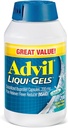 Advil Liqui-Gelsの痛みの回復力とフィーバーの減力剤、頭痛、腰痛、精神的痛み、関節の痛みの軽減のためのIbuprofen 200mgの大人のための痛みの薬 - 200液体満たされたカプセル