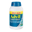 Advil Liqui-Gelsの痛みの回復力とフィーバーの減力剤、頭痛、腰痛、精神的痛み、関節の痛みの軽減のためのIbuprofen 200mgの大人のための痛みの薬 - 200液体満たされたカプセル