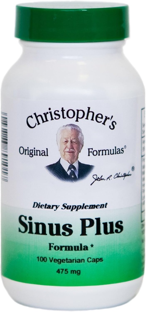 ChristopherのオリジナルフォーミュラSinus Plus、Sinusサポートカプセル、全ハーブシナジーブレンド、100カウント