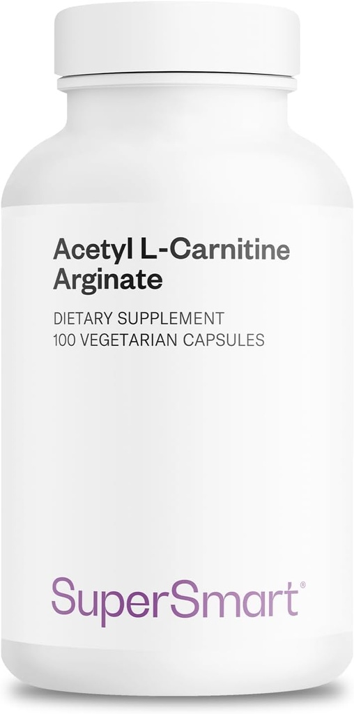 Supersmart - Acetyl L カルニチン アルギン酸塩 1 日あたりの 1000 の mg - アミノ酸 - 人気の脳サプリメント | 非GMO & グルテンフリー - 120 ベジタリアン カプセル