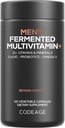 Codeage Men’s Daily Multivitamin – 25+ Essential Vitamins & Minerals, Organic Whole Foods, Probiotics, Omega-3, Zinc, Vitamins A, B, C, D, E & K – 120 Capsules
