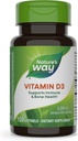Nature's Way Vitamin D3、骨の健康と免疫機能*、2000 IU(給餌ごとに50 mcg)、120 Softgels(パッケージ5月Vary)