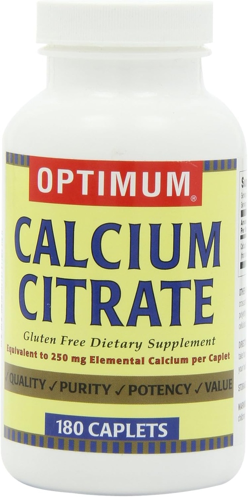 Optimum Calcium Citrate, 180 Caplets