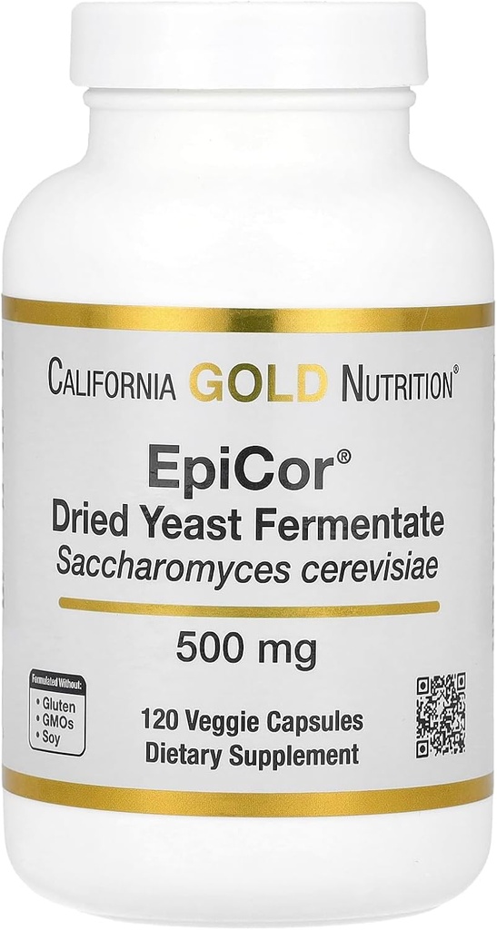 California Gold Nutrition Epicor®, Dried Yeast Fermentate, 500 mg, 120 Veggie Capsules