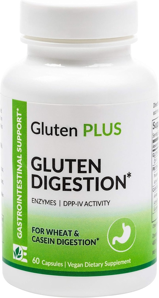 Gluten Digestive Enzyme - Digestive Support - Supplement for Digesting Gluten - Gut Health Support & Nutrient Absorption | 60 Count