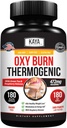 Kaya Naturals Oxy Burn - アクティブリビングのためのThermogenic Herbal Formula - 非GMO&グルテンフリー - 180カウント