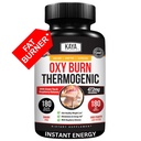 Kaya Naturals Oxy Burn - アクティブリビングのためのThermogenic Herbal Formula - 非GMO&グルテンフリー - 180カウント