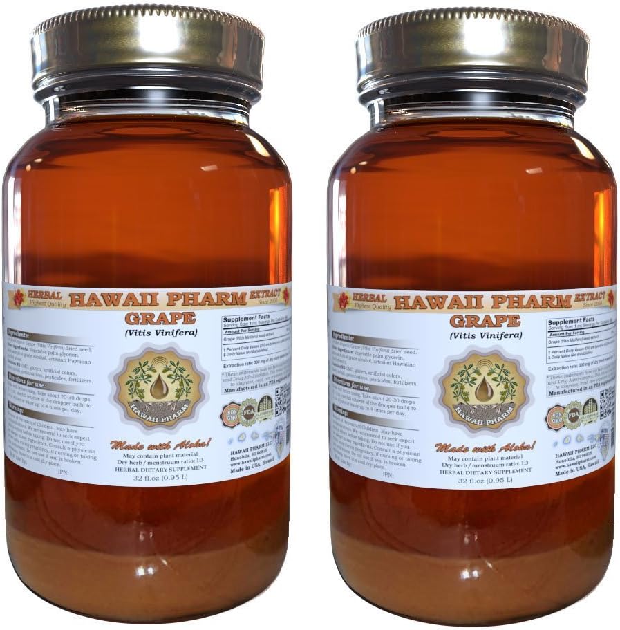 ブドウの液体のエキス、ブドウ(Vinifera)の種のチンキの補足2x32 ozのろ過されていない