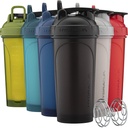 ハイドラ カップ プロフロー シェーカー ボトル 6 パック (28oz) | ウィスク ボール、リーク プロフ リッド、隠しキャリー ハンドル | タンパク質粉末、混合サプリメント、新鮮な色のための BPA 無料のジム ミキサー
