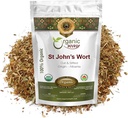 Organic Way St. John's Wort Cut & Sifted (Hypericum perforatum) - Herbal Tea | European Wild-Harvest | Organic, Kosher & USDA Certified | Vegan, Non GMO & Gluten Free | Origin - Albania (1/4LBS / 4Oz)