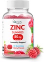 Zinc 50mg Gummies – Vegetarian, GMO Free & Gluten Free Vitamin – Great Tasting Berry Flavor Pectin Chews – Adult Dietary Supplement – 60 Count [30 Doses]