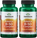スワンソンB-50コンプレックス - エネルギーと代謝のサポートを促進するビタミンサプリメント - 心の健康と記憶をサポート - (100カプセル) (2パック)