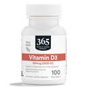 全食糧市場、ビタミンD3のSoftgels、2000年のIU、100 CTによる365