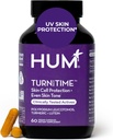 HUM Turn Back Time Turmeric Supplement for Youthful Looking Skin Support with Green Tea Extract, Lutein & Polyphenols, Skin Care Aging & Collagen Support Capsules for Even Tone, 60 Vegan Capsules