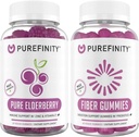 PUREFINITY繊維+エルダーベリーグミーバンドル(インリンFOSプレバイオティックファイバーグミー+亜鉛&ビタミンCの二重強度エルダーベリーグミー)