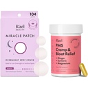 Rael Bundle - オーバーナイトスポットカバー丘疹パッチ(104カウント)&女性のためのPMSサプリメント(28カプセル)
