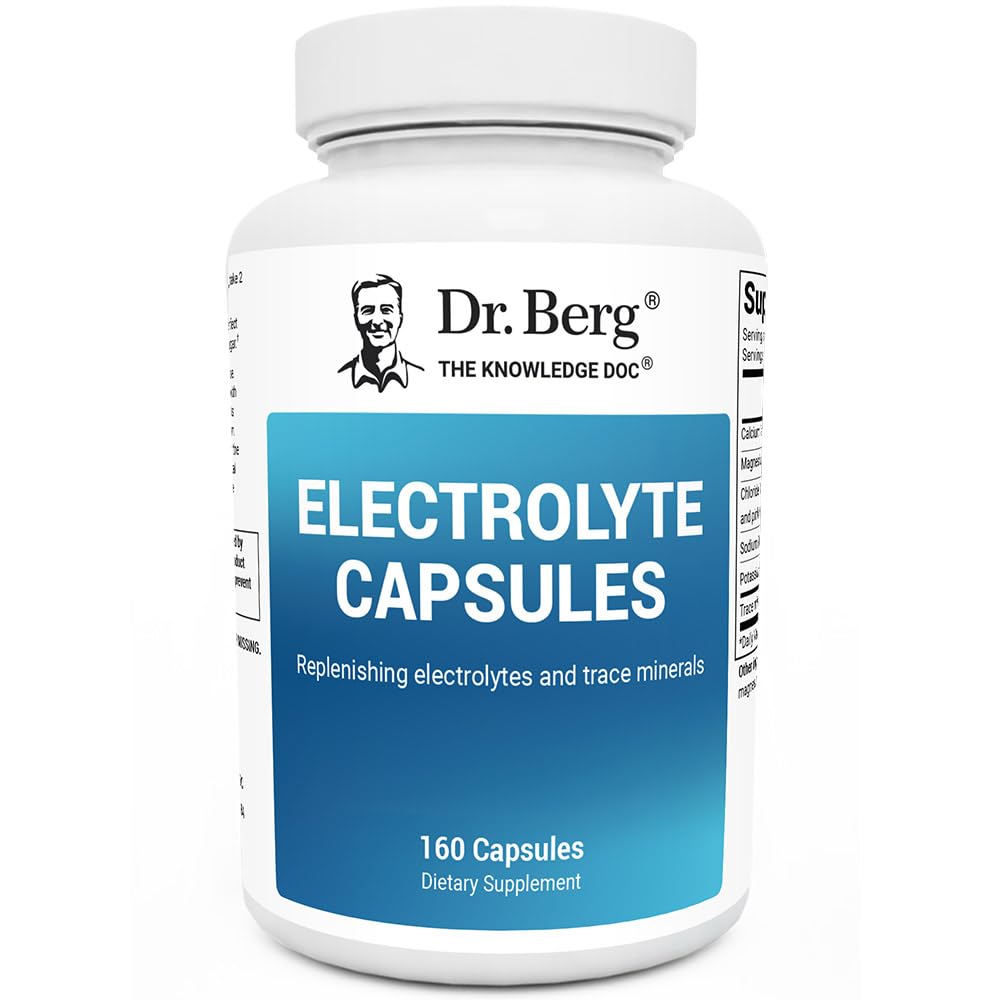 Dr. Berg Electrolyteのカプセル - 支持エネルギー、持久力および水和のための電解物の補足 - 砂糖は、Maltodextrin、Ketoの友好的な- 160の帽子を放しません