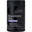 スポーツ研究ビーガン亜麻仁油(1200mg)植物ベースのALAオメガ3のハーブサプリメント - ビーガン認定&非GMO認定 - グルテンフリー、大豆&カラギーハンフリー(180ベジーソフトゲル)