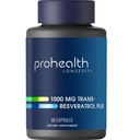 ProHealth Resvera 1000trolmg | 純粋なトランスレスベラトロール | プラスケルセチン、赤ワイン&グリーンティーエキス | 臨床的にセルラー健康、記憶、健康な老化をサポートするためにスタディ | 60 カプセル
