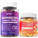 砂糖の自由なResveratrolのグミー1500mg + CoQ10 200mg 100mgはマグネシウム サポート健康な老化及び長寿とグミを塗りました
