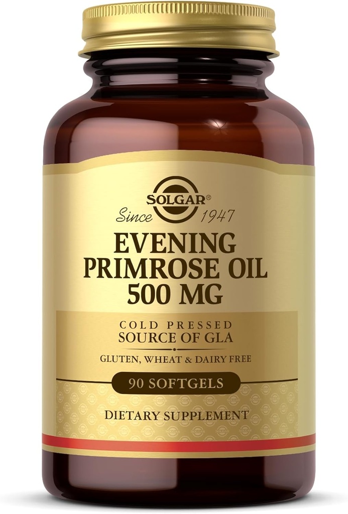 ソルガーイブニングプリマスオイル500mg - 90 Softgels - コールドプレスソースGLA - グルテンフリー、酪農場無料 - 90サービング