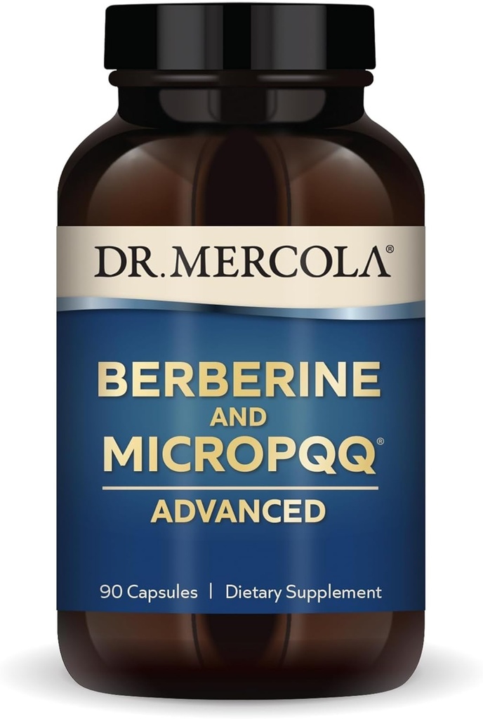 Dr. Mercola BerberineとMircoPQQ Advanced - Metabolic、Mitochondrial、Brain&Immuneサポート - GMOフリー、グルテンフリー&大豆フリー - 90カプセル(90サービング)