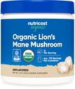 Nutricost有機ライオンのマネのきのこの粉4oz - 証明されたUSDAの有機性